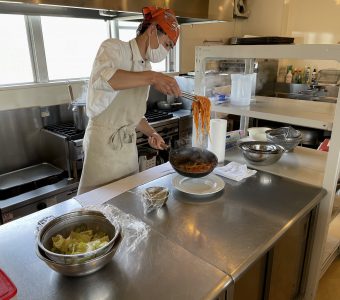 泊まれる博物館のレストランで奥出雲の食材を生かして